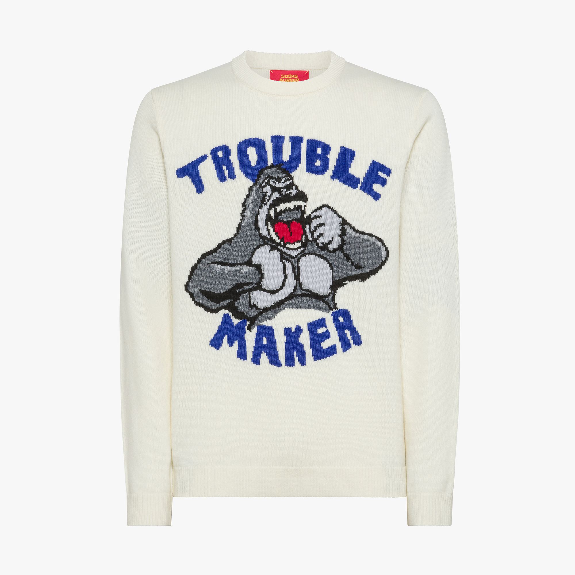 ROUND GORILLA TROUBLE MAKER BIANCO PANNA