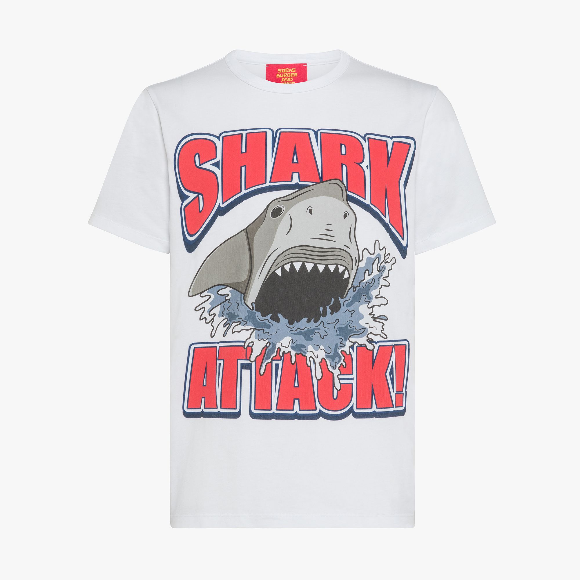 T-SHIRT SHARK ATTACK S/S BIANCO