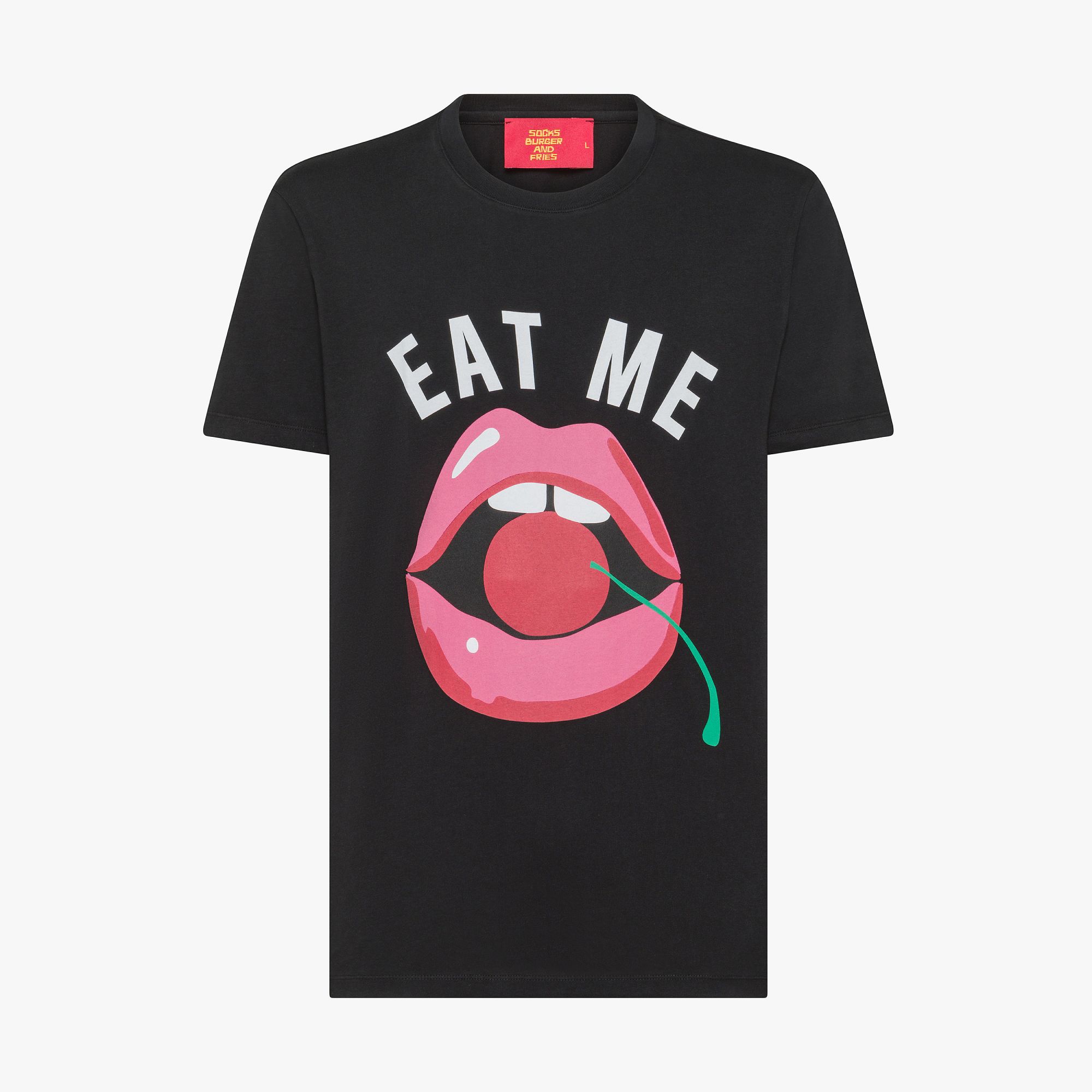 T-SHIRT S/S EAT ME NERO