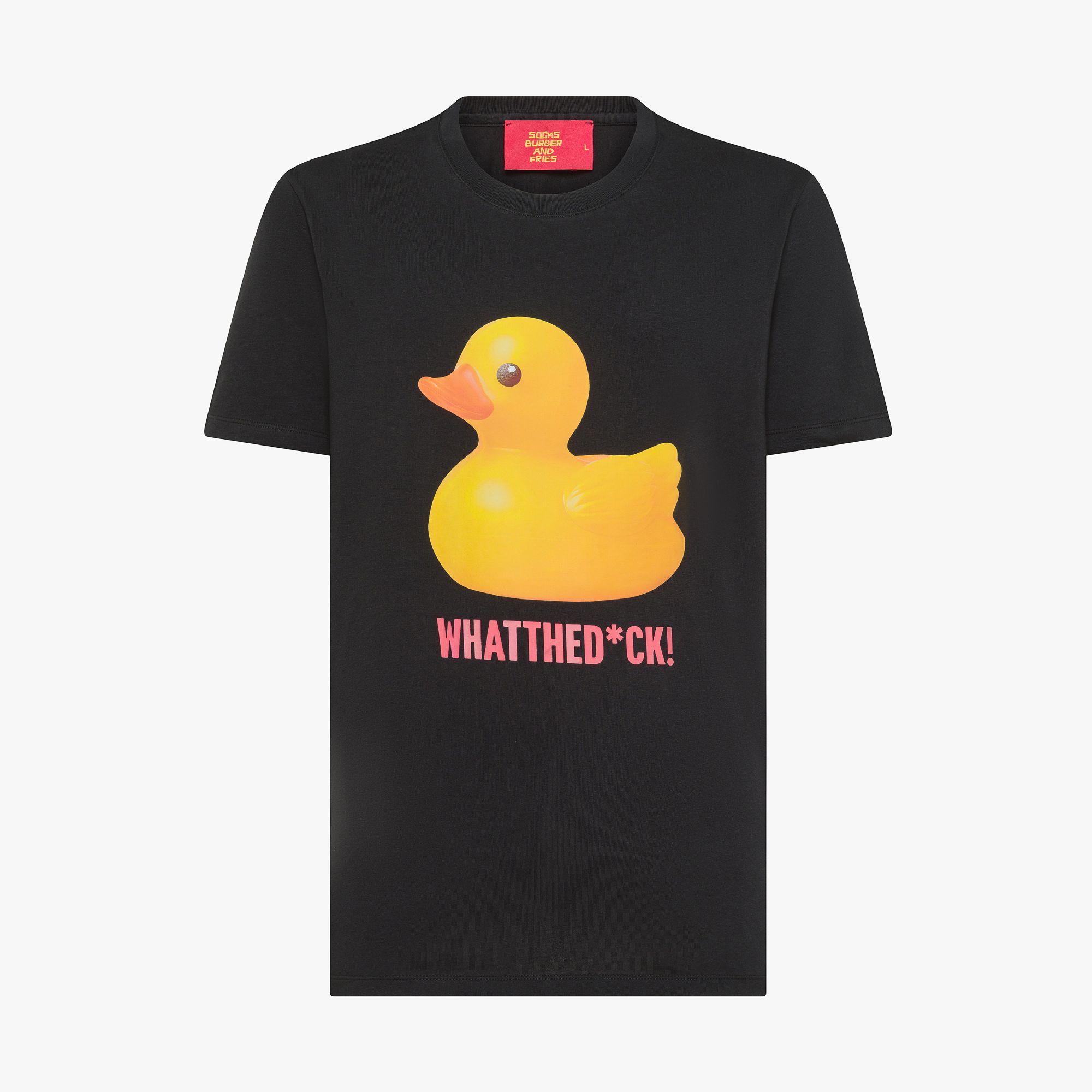 T-SHIRT S/S WHAT THE DUCK NERO