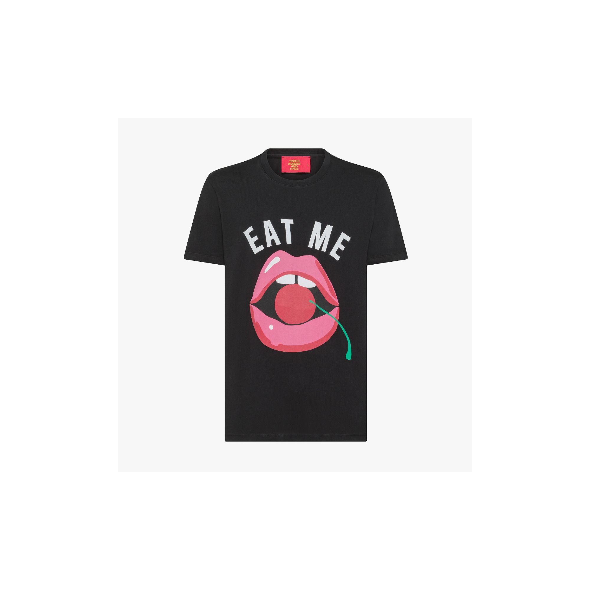 T-SHIRT S/S EAT ME NERO