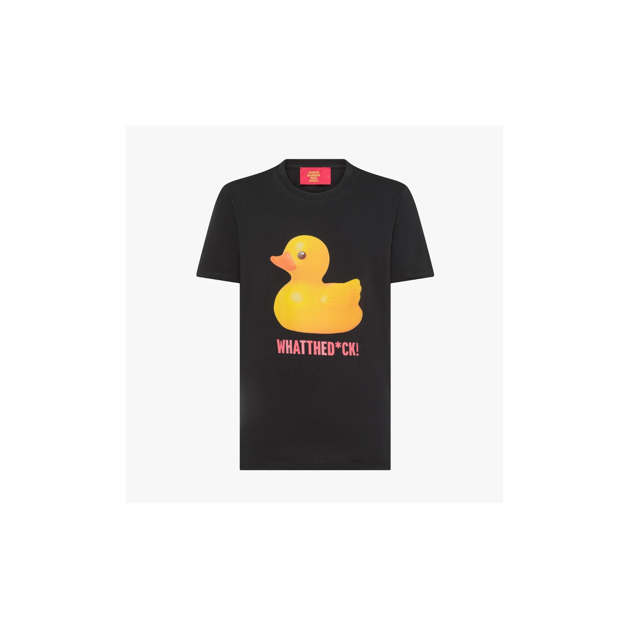 T-SHIRT S/S WHAT THE DUCK NERO