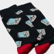 TECH SOCKS NERO/ROSSO FUOCO