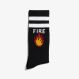 BLACK SOCKS SPORT NERO/ROSSO FUOCO