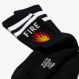 BLACK SOCKS SPORT NERO/ROSSO FUOCO
