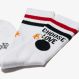 WHITE SOCKS SPORT BIANCO/ROSSO FUOCO