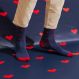 CARD GAME SOCKS NAVY BLUE / ROSSO FUOCO