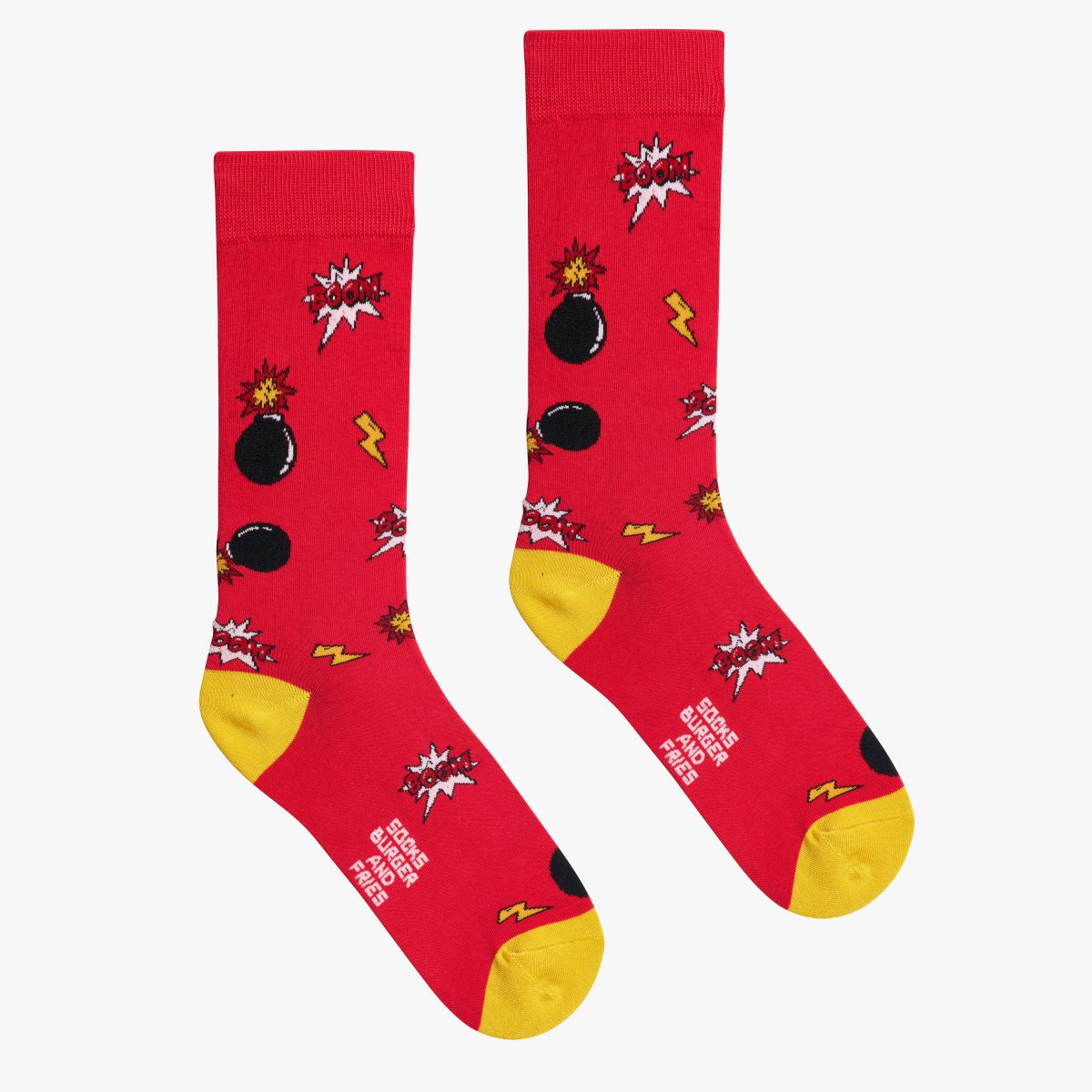 FUNNY SOCKS ROSSO FUOCO / NERO