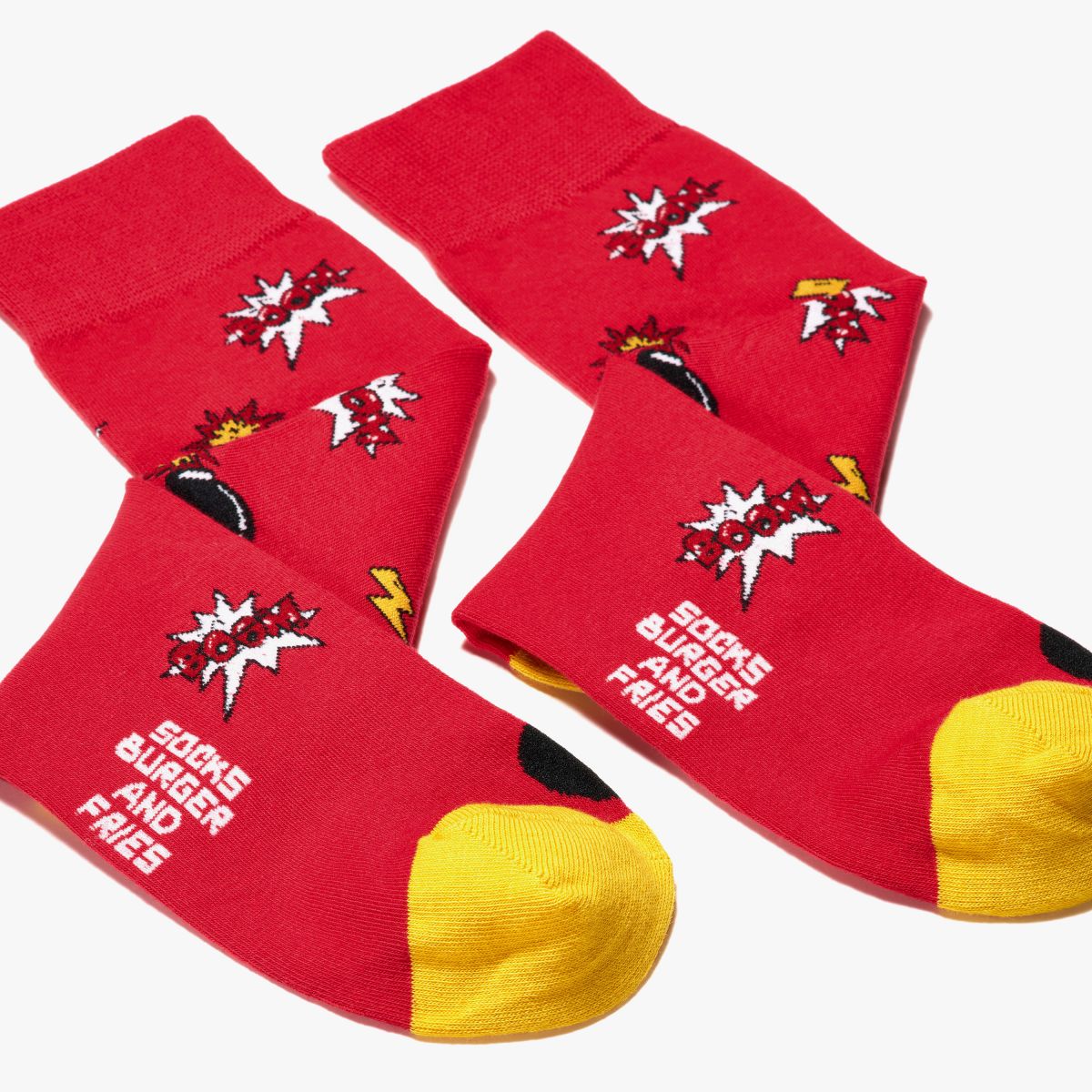 FUNNY SOCKS ROSSO FUOCO / NERO