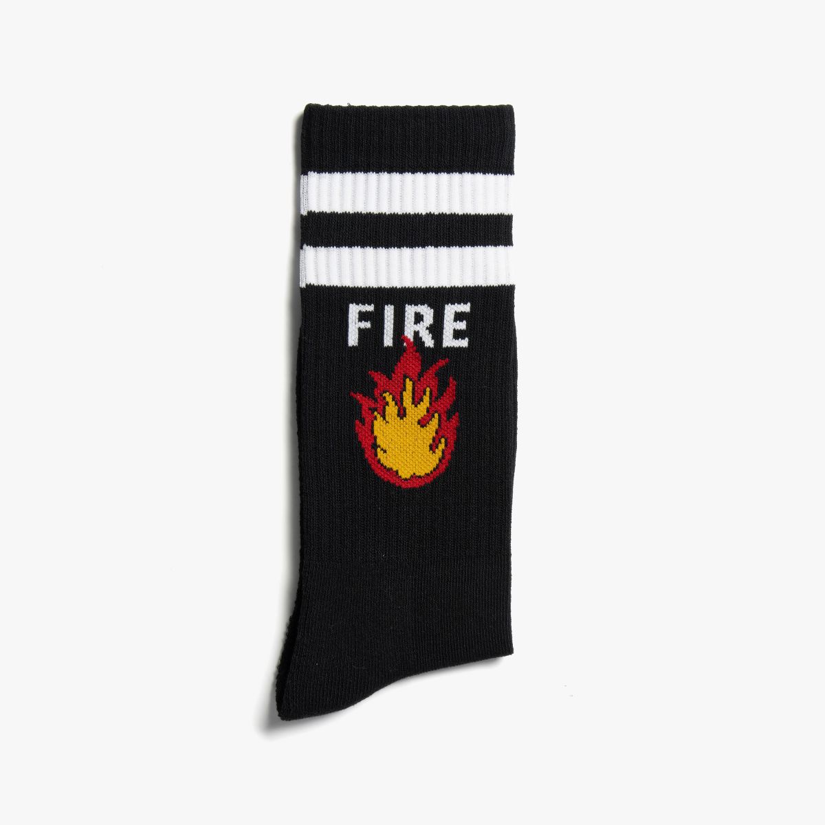 BLACK SOCKS SPORT NERO/ROSSO FUOCO