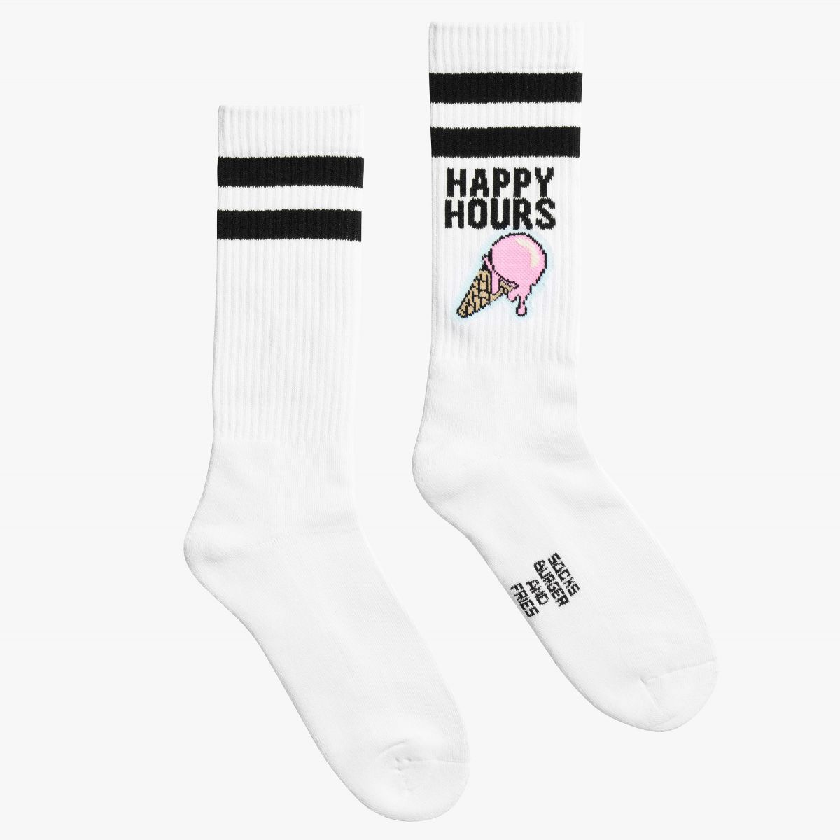 WHITE SOCKS SPORT BIANCO/ROSA