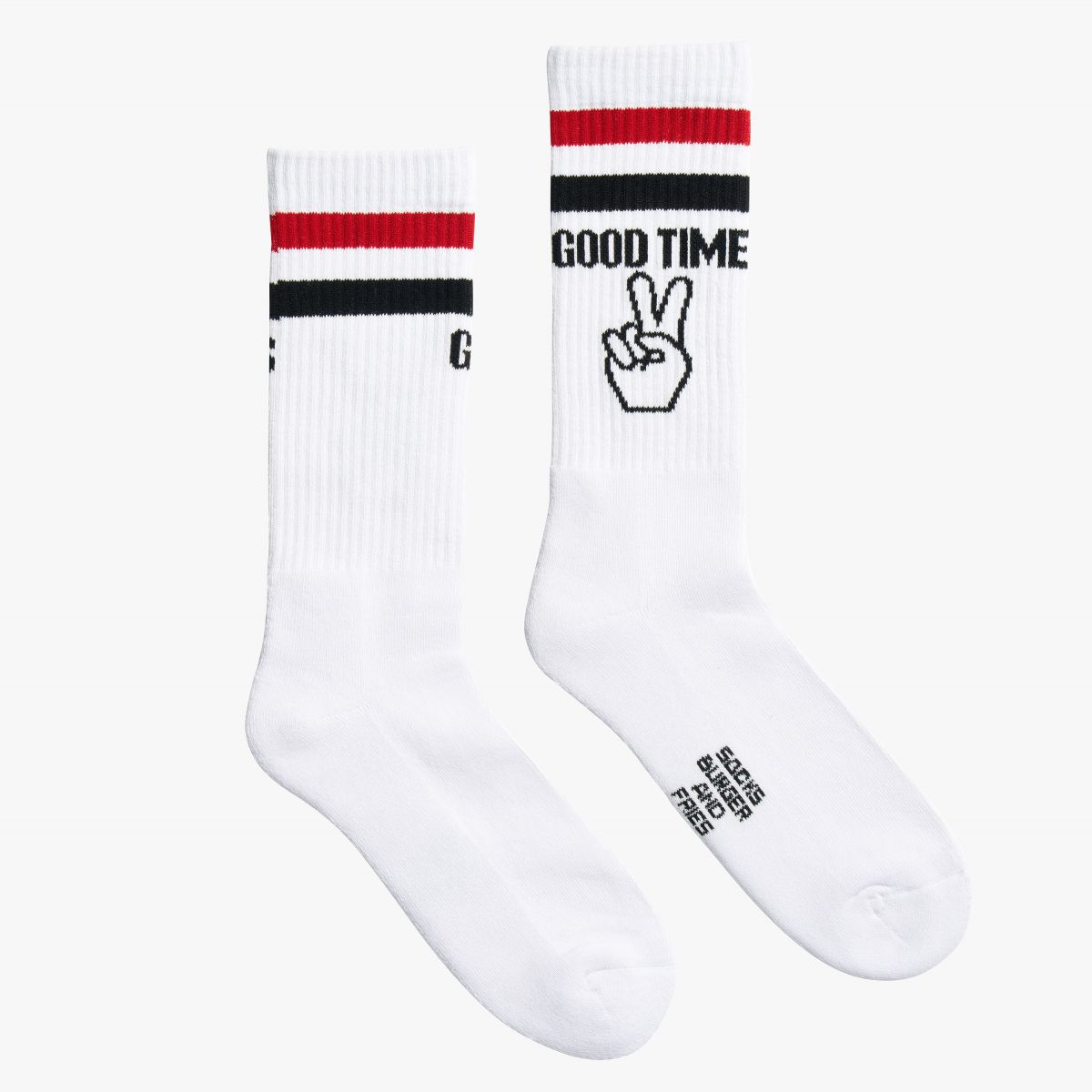 WHITE SOCKS SPORT BIANCO/NERO