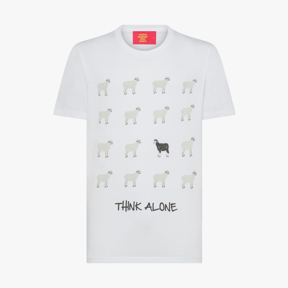 T-SHIRT S/S THINK ALONE BIANCO