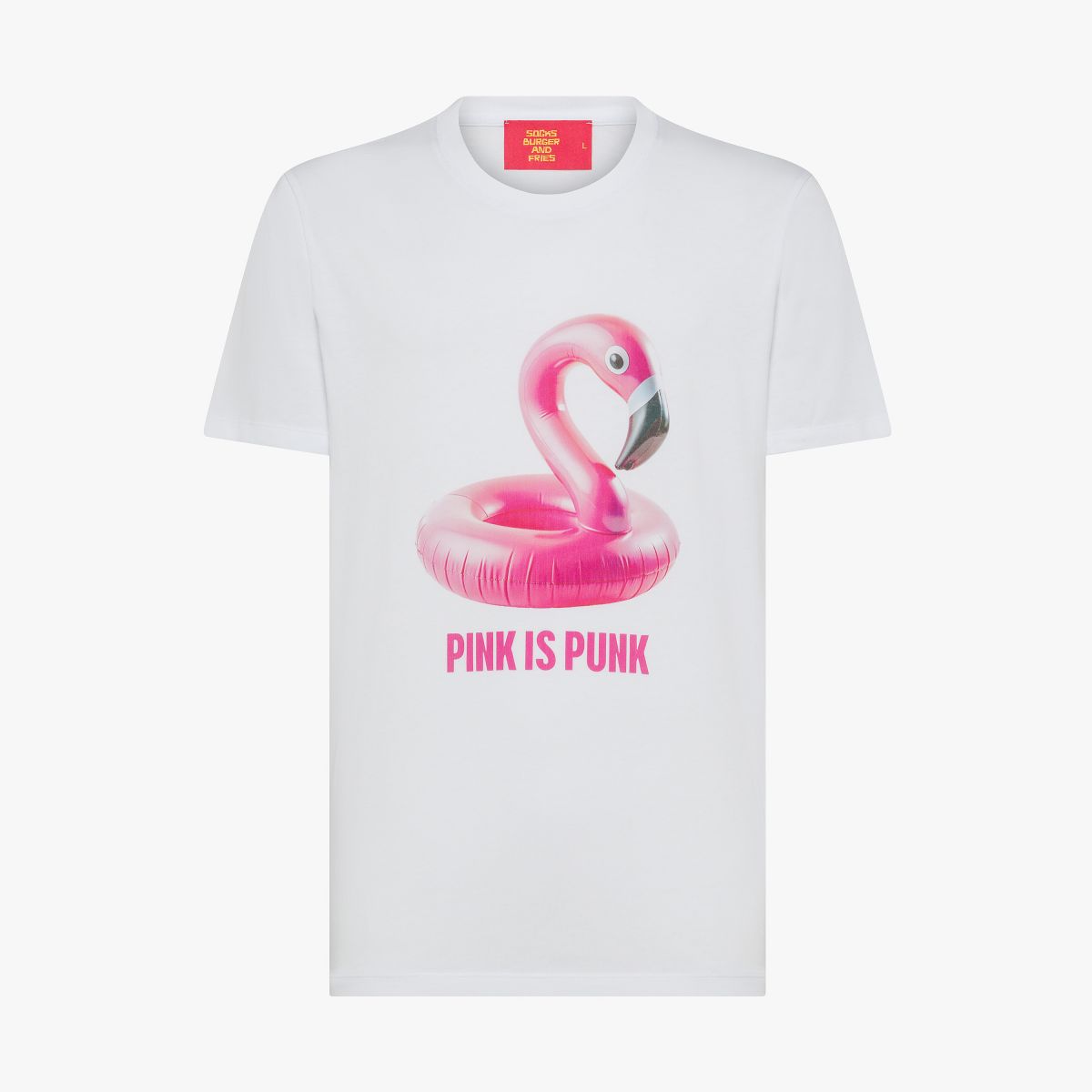 T-SHIRT S/S PINK IS PUNK BIANCO