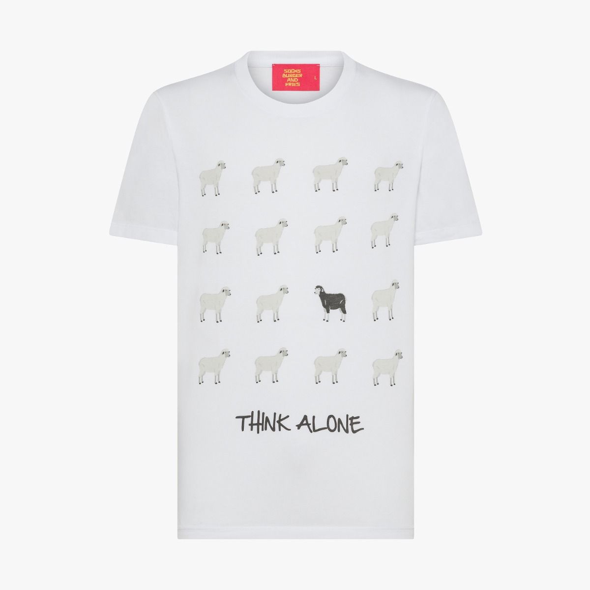 T-SHIRT S/S THINK ALONE BIANCO