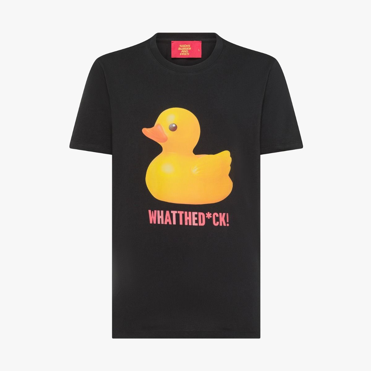 T-SHIRT S/S WHAT THE DUCK NERO